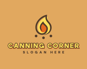 Camping Bonfire Flame logo design