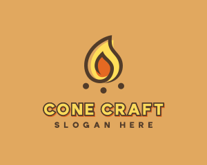 Camping Bonfire Flame logo design