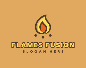 Camping Bonfire Flame logo design