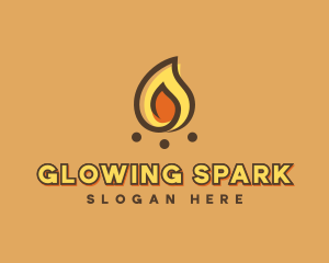 Camping Bonfire Flame logo design