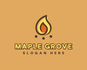 Camping Bonfire Flame logo design