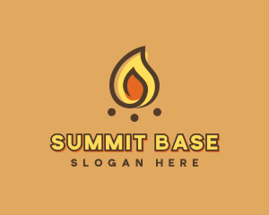 Camping Bonfire Flame logo design