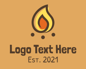 Minimalist - Minimalist Campfire logo design