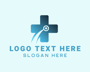 Digital Medical Cross logo design