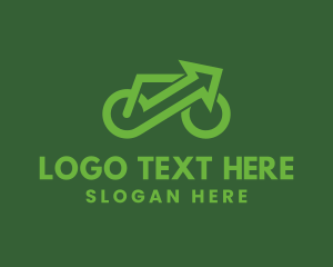 Sustainable - Electric Bike Arrow logo design