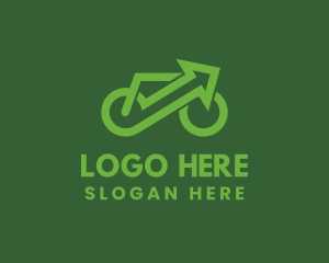 Sustainable - Electric Bike Arrow logo design
