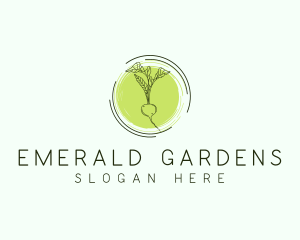 Vegetable Radish Gardening logo design