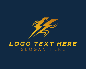 Fast - Human Power Thunder logo design