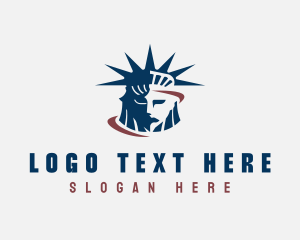 New York - Statue Liberty America logo design