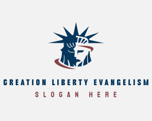 Statue Liberty America logo design