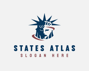 Statue Liberty America logo design