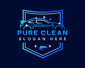 Cleaning Car Auto Wash logo design