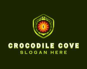 Crocodile - Reptile Wild Eyes logo design