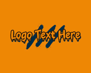 Skater - Halloween Graffiti  Wordmark logo design