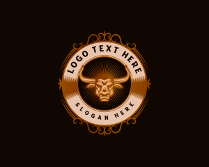 Livestock - Bull Texas Ranch logo design