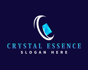 Modern Crystal Letter C logo design