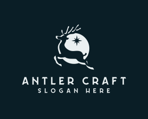 Wildlife Antler Deer logo design