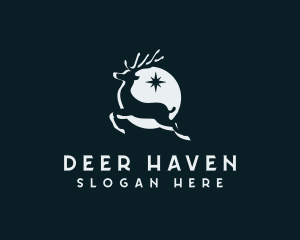 Deer - Wildlife Antler Deer logo design