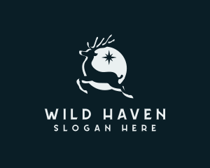 Wildlife Antler Deer logo design