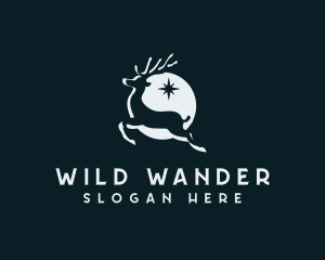 Wildlife Antler Deer logo design