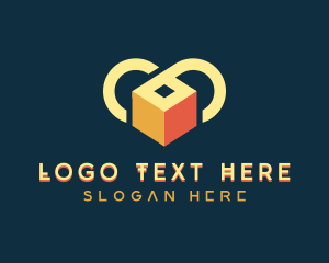 App - Cyber Digital Software Cube logo design