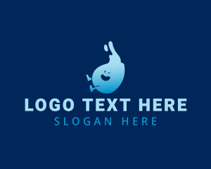 Washing - Sanitary Water Droplet logo design