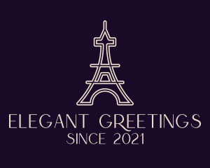 Eiffel Tower Landmark logo design