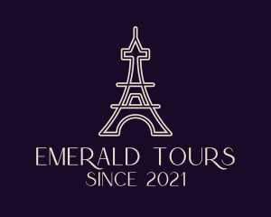 Eiffel Tower Landmark logo design