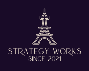 Eiffel Tower Landmark logo design