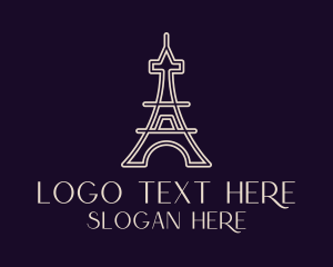 Eiffel Tower Landmark Logo