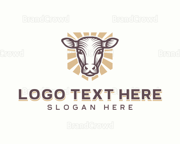 Homesteading Cow Farm Logo