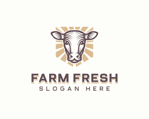 Homesteading Cow Farm logo design