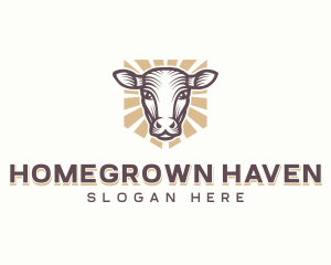 Homesteading Cow Farm logo design