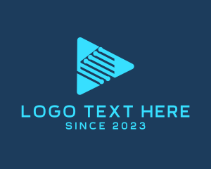 Play Button - Online Digital Tech logo design