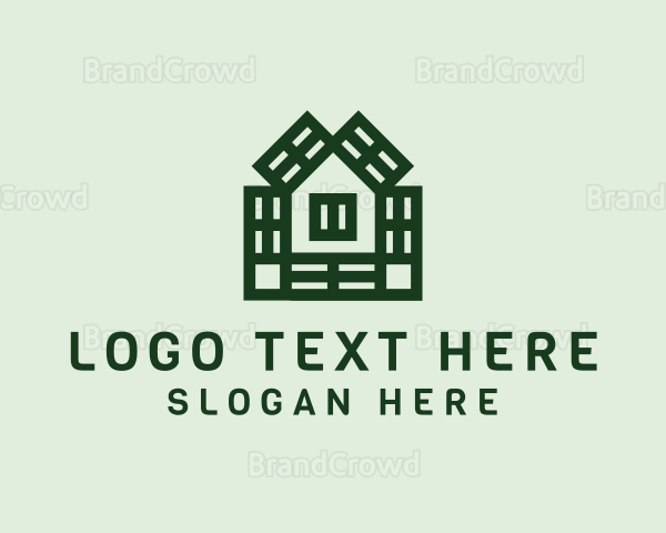 House Tile Pattern Logo