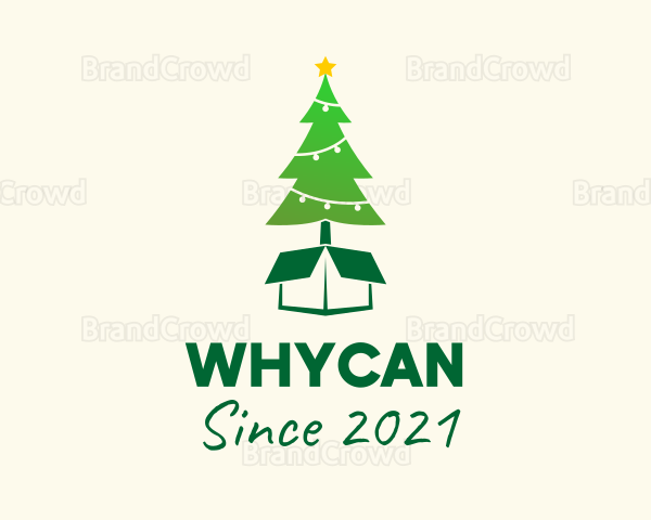 Christmas Tree Present Gift Logo