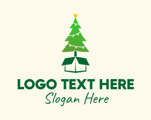 Christmas Tree Present Gift  Logo
