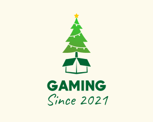 Gift - Christmas Tree Present Gift logo design