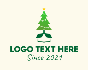 Home Decor - Christmas Tree Present Gift logo design