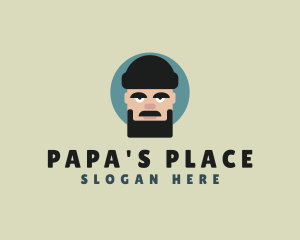 Daddy - Bearded Father Face logo design