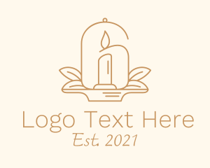 Meditation - Bell Jar Candle Decor logo design