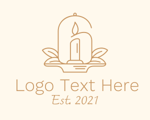 Candle - Bell Jar Candle Decor logo design