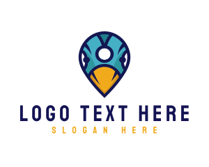 Direction - Pigeon Pin Location logo design