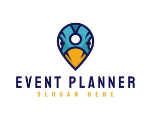 Gps - Pigeon Pin Location logo design