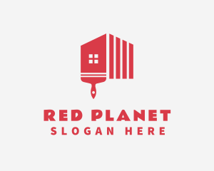 Red Paintbrush Home logo design