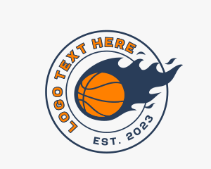Game - Basketball Flame Sports logo design