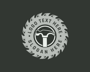 Tradesman - Circular Saw Hammer logo design