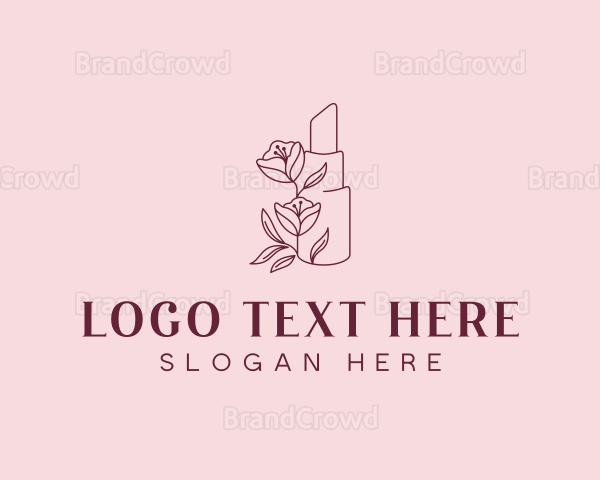 Beauty Flower Lipstick Logo