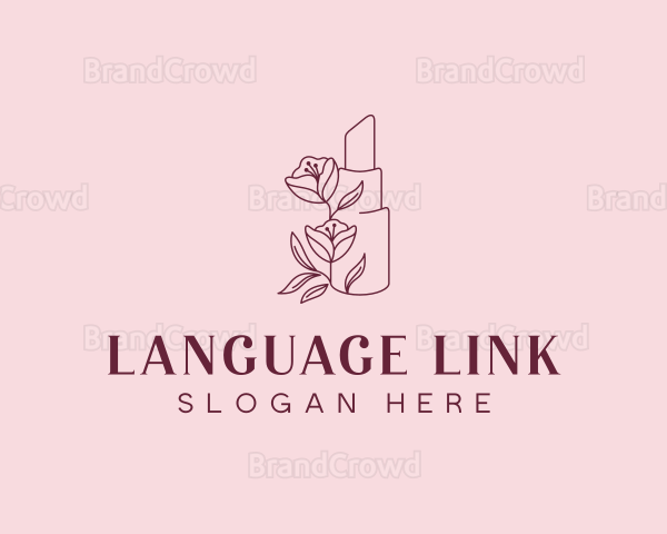 Beauty Flower Lipstick Logo