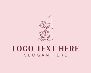 Lipstick - Beauty Flower Lipstick logo design